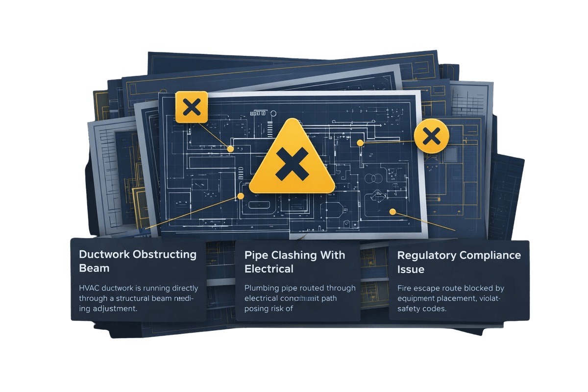 Blueprint clashes visualization